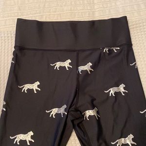 Black and silver tiger leggings
